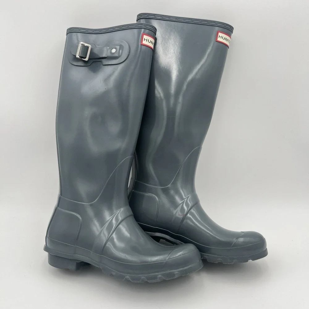 Hunter Original Tall Womens Size 5 Navy Classic Outdoor Waterproof Rain Boots